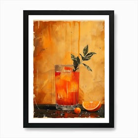 Orange Cocktail 39 Art Print