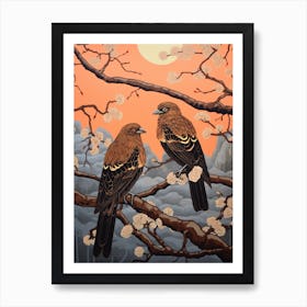 Art Nouveau Birds Poster Golden Eagle 4 Art Print