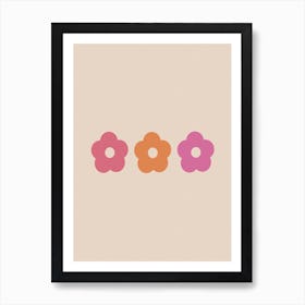 Flowers X 3 Art Print