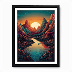 Landscape Painting 21 Art Print