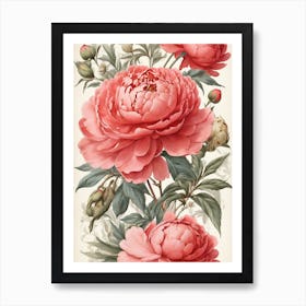 Pink Peonies 1 Art Print