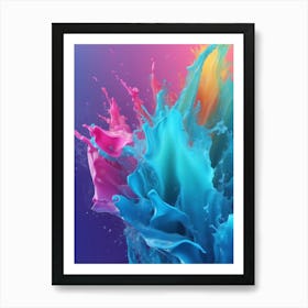 Colorful Splash Of Paint Art Print