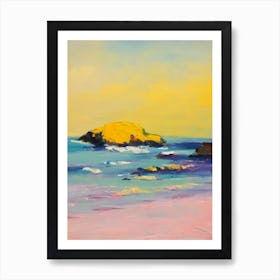 Perranporth Beach, Cornwall Bright Abstract Art Print