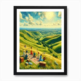 Picnic In The Hills Art Print