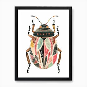 Colourful Insect Illustration June Bug 9 Art Print