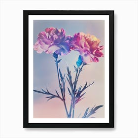 Iridescent Flower Carnation 2 Art Print