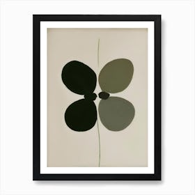 Four Leaf Clover 1, Symbol Abstract Painting Art Print