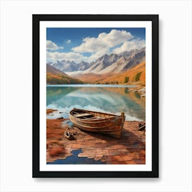 Boat On The Lake 14 Art Print