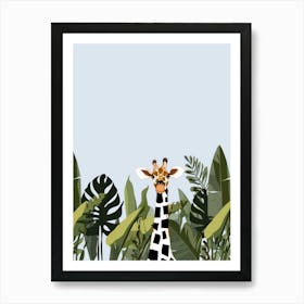 Giraffe In The Jungle 12 Art Print