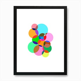 Colorful Soap Bubbles Art Print