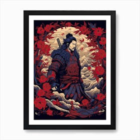 Samurai Edo Kiriko Illustration 8 Art Print