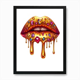 Fashion Lips Art Print