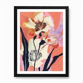 Colourful Flower Illustration Cineraria 7 Art Print