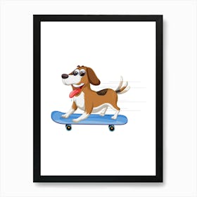 Prints, posters, nursery and kids rooms. Fun dog, music, sports, skateboard, add fun and decorate the place.30 Art Print