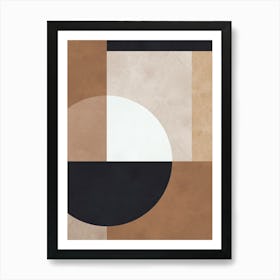 Geometric harmony in brown 8 Art Print