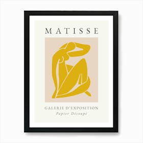 Matisse Abstract Body Yellow Art Print