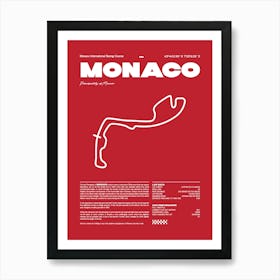 F1 Race Track Monaco Formula 1 Racing Track F1 Merch Formula One F1 Poster Formula 1 Poster Formula 1 Art Print