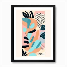 Fiji Beach Muted Pastel Tropical Destination Art Print