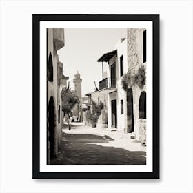 Rhodes, Greece, Mediterranean Black And White Photography Analogue 2 Art Print