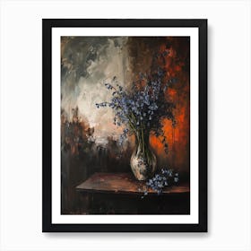 Baroque Floral Still Life Bluebell 4 Art Print