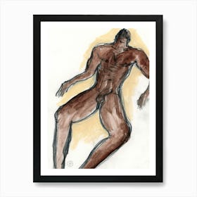 Shameless Tanner - male nude homoerotic gay art man painting Art Print