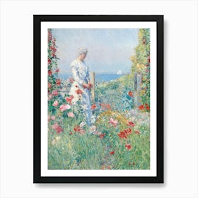 In The Garden (Celia Thaxter In Her Garden), Frederick Childe Hassam Art Print