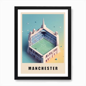 Manchester City Low Poly (5) Art Print
