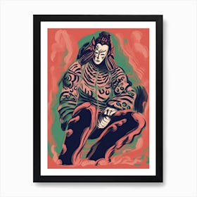 Samurai Illustration 14 Art Print