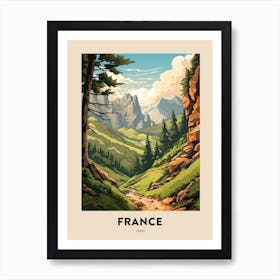 Gr10 France 1 Vintage Hiking Travel Poster Art Print