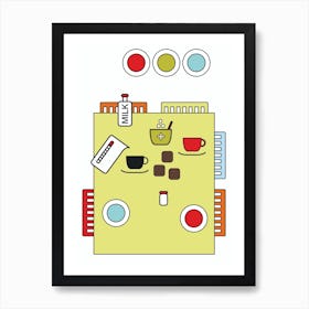 Pop Kitchen Mid Century Art Print