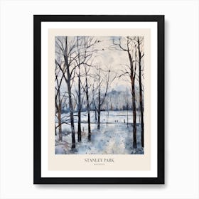 Winter City Park Poster Stanley Park Blackpool United Kingdom 1 Art Print