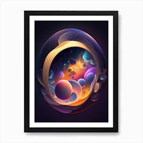 Galaxy Cluster Comic Space Space Art Print