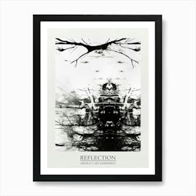 Reflection Abstract Black And White 9 Poster Art Print