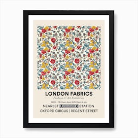 Poster Lily Lane London Fabrics Floral Pattern 4 Art Print