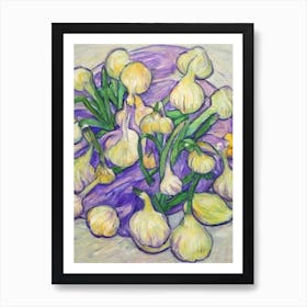 Garlic Fauvist vegetable Art Print