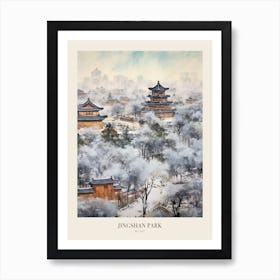 Winter City Park Poster Jingshan Park Beijing China 2 Art Print