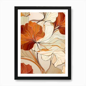 Abstract Floral Pattern 1 Art Print