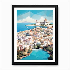 Ibiza, Spain, Geometric Illustration 4 Art Print