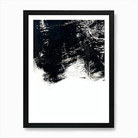 Abstract Black And White Painting Art Print