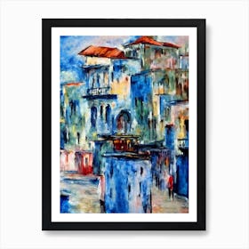 Port Of Havana Cuba Abstract Block 2 harbour Art Print