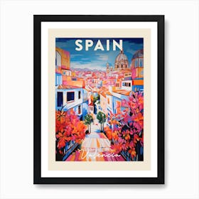 Valencia Spain 3 Fauvist Painting Travel Poster Art Print