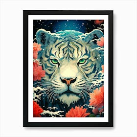 White Tiger Art Print