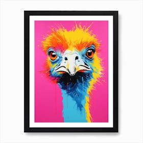Andy Warhol Style Bird Ostrich Art Print