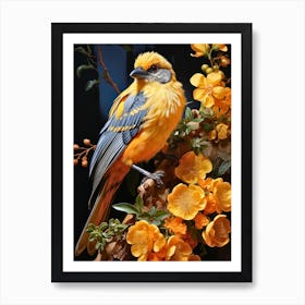 Bird Perched On A Branch 1 Art Print