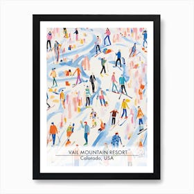 Vail Mountain Resort   Colorado Usa, Ski Resort Poster Illustration 0 Art Print