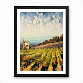 Vineyard Vincent Van Gogh Painting (3) Art Print