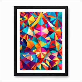 Abstract Background With Triangles Art Print