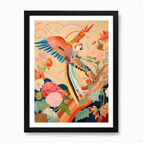 Maximalist Bird Painting Macaw 1 Art Print