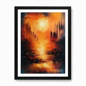 Sunset In The City Art Print