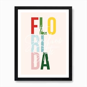 Florida The Sunshine State Color Art Print